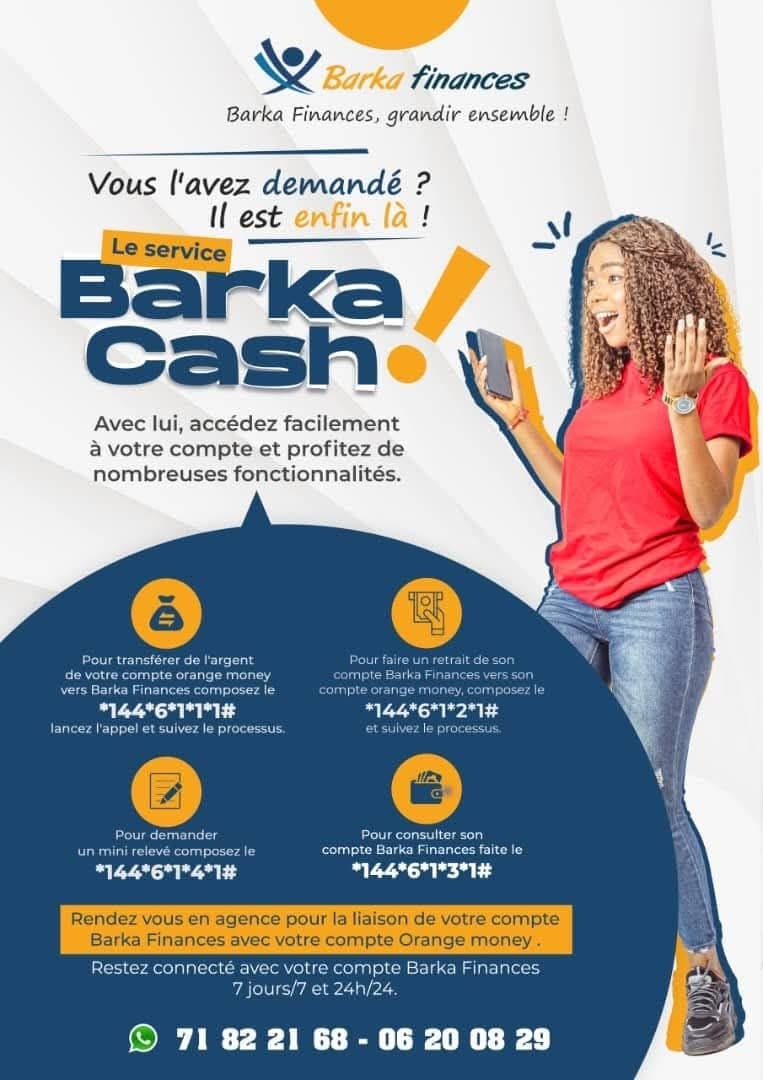 Service Barka Cash - Accédez à votre compte 24h/24